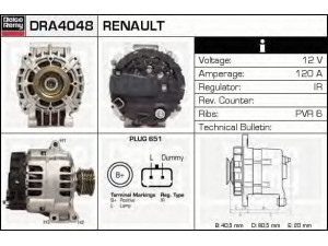 DELCO REMY DRA4048 kintamosios srovės generatorius 
 Elektros įranga -> Kint. sr. generatorius/dalys -> Kintamosios srovės generatorius