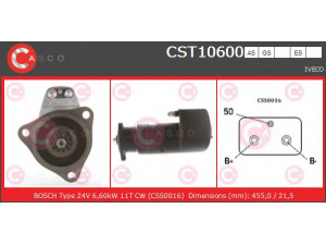 CASCO CST10600AS starteris 
 Elektros įranga -> Starterio sistema -> Starteris
500325102, 4205474, 42498147, 4684280