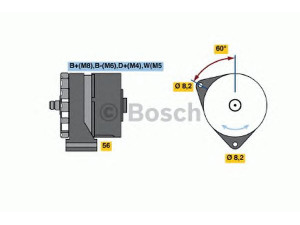 BOSCH 0 120 469 043 kintamosios srovės generatorius
01181649, 118 1649