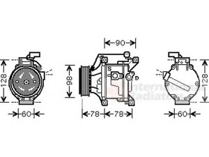 VAN WEZEL 5300K443 kompresorius, oro kondicionierius 
 Oro kondicionavimas -> Kompresorius/dalys
88310-1A582, 883101A582