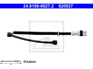 ATE 24.8190-0027.2 įspėjimo kontaktas, stabdžių trinkelių susidėvėjimas 
 Stabdžių sistema -> Susidėvėjimo indikatorius, stabdžių trinkelės
997 612 770 00