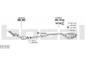 BOSAL 155.100.50 išmetimo sistema 
 Išmetimo sistema -> Išmetimo sistema, visa