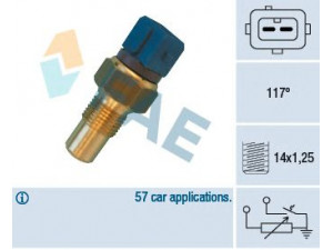 FAE 34440 siuntimo blokas, aušinimo skysčio temperatūra; jutiklis, cilindro galvos temperatūra 
 Elektros įranga -> Jutikliai
0242.83