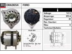 DELCO REMY DRA3654 kintamosios srovės generatorius