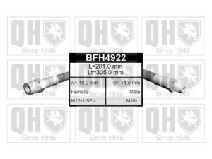 QUINTON HAZELL BFH4922 stabdžių žarnelė 
 Stabdžių sistema -> Stabdžių žarnelės
4D0 611 775C, 4D0 611 775C