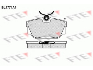 FTE BL1771A4 stabdžių trinkelių rinkinys, diskinis stabdys 
 Techninės priežiūros dalys -> Papildomas remontas
7D0 698 451 D, 7D0 698 451 E