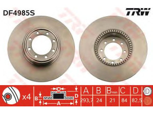 TRW DF4985S stabdžių diskas 
 Dviratė transporto priemonės -> Stabdžių sistema -> Stabdžių diskai / priedai
2996043
