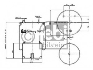 FEBI BILSTEIN 38607 dėklas, pneumatinė pakaba 
 Pakaba -> Pneumatinė pakaba
1286 251, 1697 680