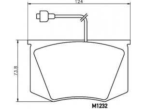 MINTEX MDB1232 stabdžių trinkelių rinkinys, diskinis stabdys