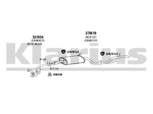 KLARIUS 600434E išmetimo sistema