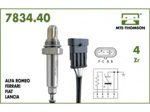 MTE-THOMSON 7834.40.045 lambda jutiklis 
 Variklis -> Variklio elektra