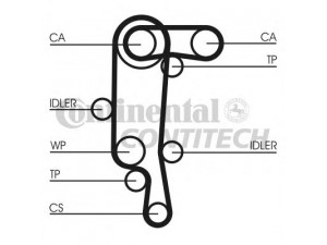 CONTITECH CT957(SET) paskirstymo diržas 
 Techninės priežiūros dalys -> Papildomas remontas
036109119AC, 036109119AG, 036109119AC