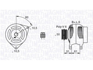 MAGNETI MARELLI 063532616010 kintamosios srovės generatorius 
 Elektros įranga -> Kint. sr. generatorius/dalys -> Kintamosios srovės generatorius
0K559-18-300