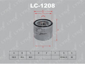 LYNXauto LC-1208 alyvos filtras 
 Techninės priežiūros dalys -> Techninės priežiūros intervalai
3254957, 3255952, E3TZ6731B, 9-94152-386-0