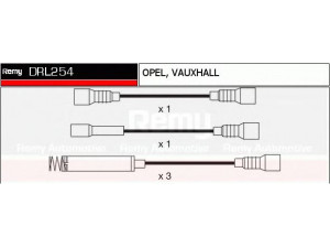 DELCO REMY DRL254 uždegimo laido komplektas 
 Kibirkšties / kaitinamasis uždegimas -> Uždegimo laidai/jungtys