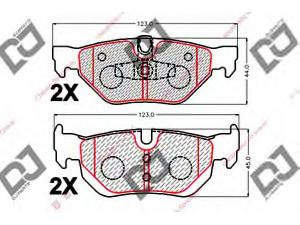 DJ PARTS BP2129 stabdžių trinkelių rinkinys, diskinis stabdys 
 Techninės priežiūros dalys -> Papildomas remontas
34216767150, 34216773161, 34216774692