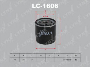 LYNXauto LC-1606 alyvos filtras 
 Techninės priežiūros dalys -> Techninės priežiūros intervalai
1026285, 1070523, 1072434, 1143677