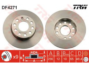 TRW DF4271 stabdžių diskas 
 Stabdžių sistema -> Diskinis stabdys -> Stabdžių diskas
1K0615601AC, 1K0615601L, 1K0615601AC