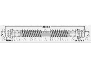 BORG & BECK BBH6330 stabdžių žarnelė 
 Stabdžių sistema -> Stabdžių žarnelės
MB500452, MB587742, MB857558, MB857572