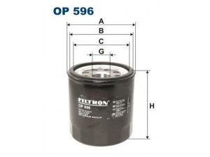 FILTRON OP596 alyvos filtras 
 Techninės priežiūros dalys -> Techninės priežiūros intervalai
X576