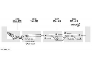 BOSAL 034.992.30 išmetimo sistema 
 Išmetimo sistema -> Išmetimo sistema, visa