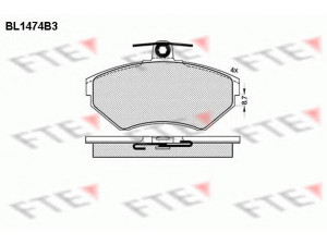 FTE BL1474B3 stabdžių trinkelių rinkinys, diskinis stabdys 
 Techninės priežiūros dalys -> Papildomas remontas
1HM 698 151, 357 698 151 E, 1HM 698 151