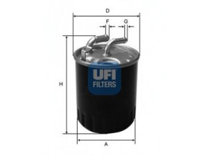 UFI 24.077.00 kuro filtras 
 Degalų tiekimo sistema -> Kuro filtras/korpusas
6420901652, 6420920201, A6420920201