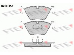 FTE BL1541A2 stabdžių trinkelių rinkinys, diskinis stabdys 
 Techninės priežiūros dalys -> Papildomas remontas
JLM1829, JLM 1829, JLM20702, JLM21222