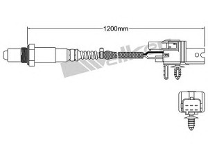 WALKER PRODUCTS 250-25006 lambda jutiklis 
 Išmetimo sistema -> Jutiklis/zondas
30637015, 30637519, 8627750, 8670276