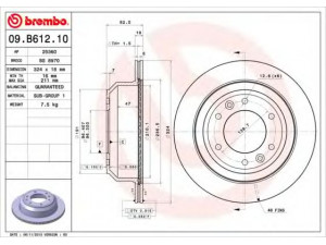 BREMBO 09.B612.10 stabdžių diskas 
 Dviratė transporto priemonės -> Stabdžių sistema -> Stabdžių diskai / priedai
584114H300
