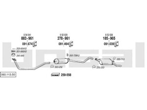 BOSAL 060.113.50 išmetimo sistema 
 Išmetimo sistema -> Išmetimo sistema, visa