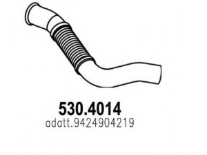 ASSO 530.4014 lanksti žarna, išmetimo sistema 
 Išmetimo sistema -> Išmetimo vamzdžiai
9424903119, 9424904219