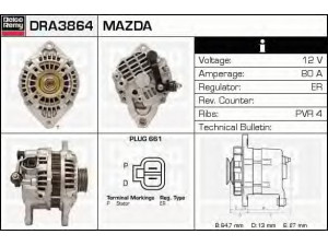 DELCO REMY DRA3864 kintamosios srovės generatorius 
 Elektros įranga -> Kint. sr. generatorius/dalys -> Kintamosios srovės generatorius
BP6D-18-300, FP34-18-300, FP34-18-300A