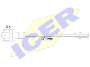 ICER 610010 E C įspėjimo kontaktas, stabdžių trinkelių susidėvėjimas 
 Stabdžių sistema -> Susidėvėjimo indikatorius, stabdžių trinkelės