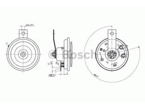 BOSCH 9 320 332 008 garsinis signalas; garsinis signalas