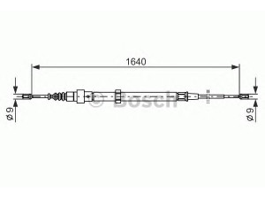 BOSCH 1 987 477 807 trosas, stovėjimo stabdys 
 Stabdžių sistema -> Valdymo svirtys/trosai
6Q0 609 721 G, 6Q0 609 721 G, 6Q0 609 721 G