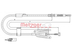 METZGER 17.0123 trosas, stovėjimo stabdys 
 Stabdžių sistema -> Valdymo svirtys/trosai
36530BM700