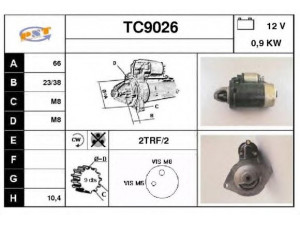 SNRA TC9026 starteris 
 Elektros įranga -> Starterio sistema -> Starteris
46235289, 555807, 555893, 558007