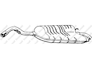 BOSAL 154-059 galinis duslintuvas 
 Išmetimo sistema -> Duslintuvas
1017827, 1496906, 6747187, 6860465