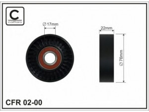 CAFFARO 02-00 kreipiantysis skriemulys, V formos rumbuotas diržas 
 Diržinė pavara -> V formos rumbuotas diržas/komplektas -> Laisvasis/kreipiamasis skriemulys
1662020219, 1662020519, 1662020619