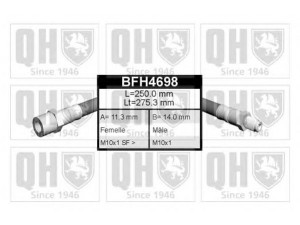 QUINTON HAZELL BFH4698 stabdžių žarnelė 
 Stabdžių sistema -> Stabdžių žarnelės
FBH 6028, 481 611 701, 893 611 775