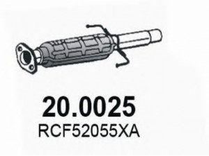 ASSO 20.0025 katalizatoriaus keitiklis 
 Išmetimo sistema -> Katalizatoriaus keitiklis
RCF52055XA