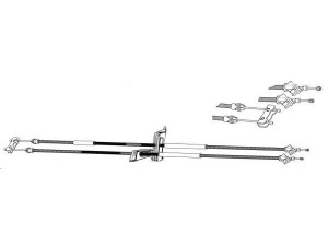 CEF FO02184 trosas, stovėjimo stabdys 
 Stabdžių sistema -> Valdymo svirtys/trosai
1064277, 1065660, 1069081, 1085063