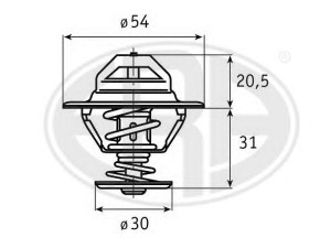 ERA 350217 termostatas, aušinimo skystis 
 Aušinimo sistema -> Termostatas/tarpiklis -> Thermostat
30 577 561, 88 17 289, 88 17 298