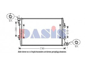 AKS DASIS 040039N radiatorius, variklio aušinimas 
 Aušinimo sistema -> Radiatorius/alyvos aušintuvas -> Radiatorius/dalys
1K0121251AK, 1K0121251AM, 3C0121253S