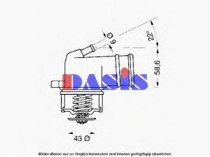 AKS DASIS 751971N termostatas, aušinimo skystis 
 Aušinimo sistema -> Termostatas/tarpiklis -> Thermostat
1202000015, 1202030275, A1202000015