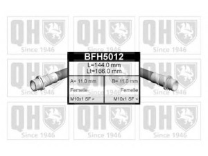 QUINTON HAZELL BFH5012 stabdžių žarnelė 
 Stabdžių sistema -> Stabdžių žarnelės
FBH 6632, 6X0 611 775, 6X0 611 775