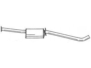 AKS DASIS SG40435 vidurinis duslintuvas 
 Išmetimo sistema -> Duslintuvas
852103