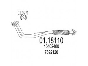 MTS 01.18110 išleidimo kolektorius 
 Išmetimo sistema -> Išmetimo vamzdžiai
46402480, 7692120, 46402480, 7692120