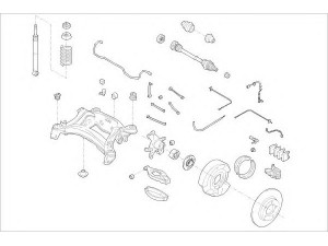 DELPHI MERC-05956-R rato pakaba 
 Ašies montavimas/vairavimo mechanizmas/ratai -> Prekių paieška pagal schemą